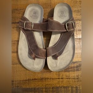White Mountain Leather Sandals